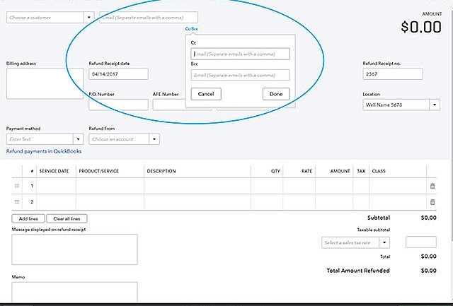 Copy and Blind Copy QuickBooks Online Transactions